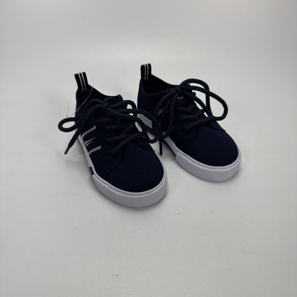 Baby Toddler Boys Size 5 NAUTICA Navy Blue Lace Shoes Breathable Sailboat